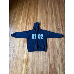 Gildan Heavy Blend Navy Hoodie K102 Design Full Zip L